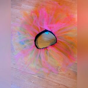 Tutu rainbow kids or small adult costume fun run or party